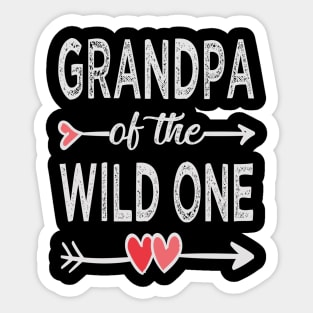 Grandpa of the wild one Sticker